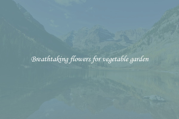 Breathtaking flowers for vegetable garden