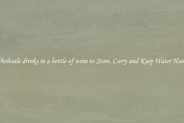 Wholesale drinks in a bottle of wine to Store, Carry and Keep Water Handy