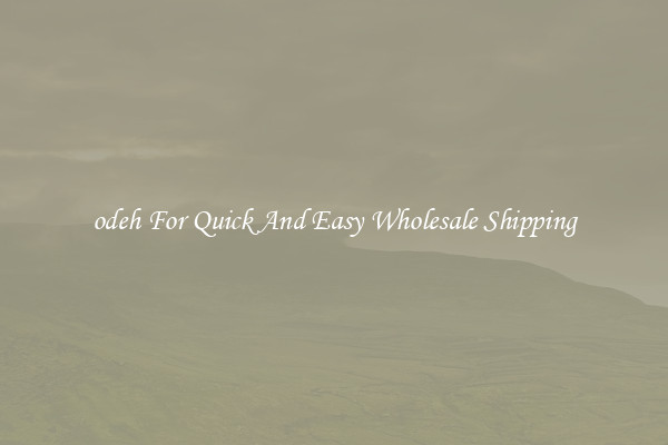 odeh For Quick And Easy Wholesale Shipping