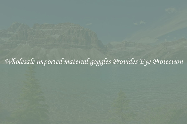 Wholesale imported material goggles Provides Eye Protection