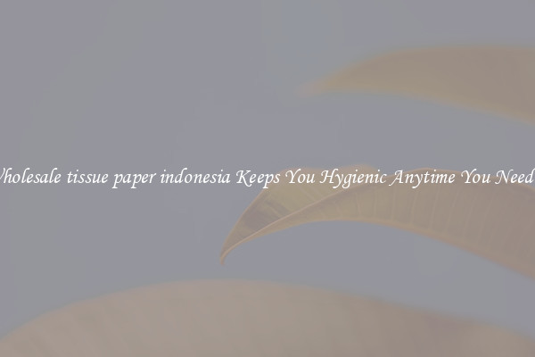 Wholesale tissue paper indonesia Keeps You Hygienic Anytime You Need It