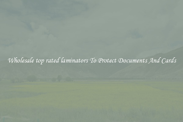 Wholesale top rated laminators To Protect Documents And Cards