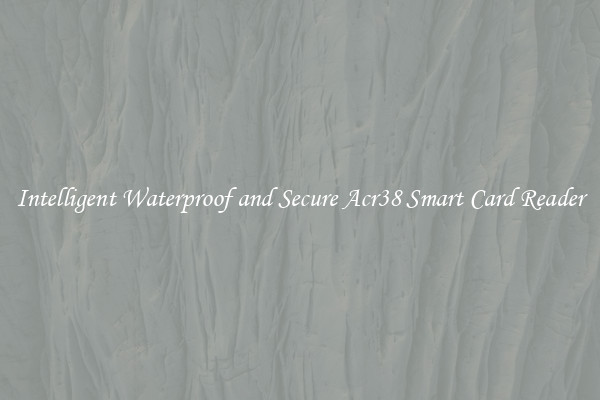 Intelligent Waterproof and Secure Acr38 Smart Card Reader
