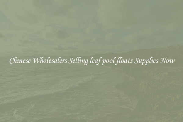 Chinese Wholesalers Selling leaf pool floats Supplies Now