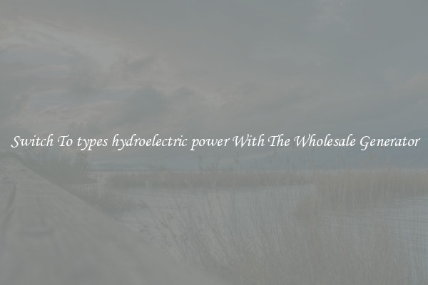 Switch To types hydroelectric power With The Wholesale Generator